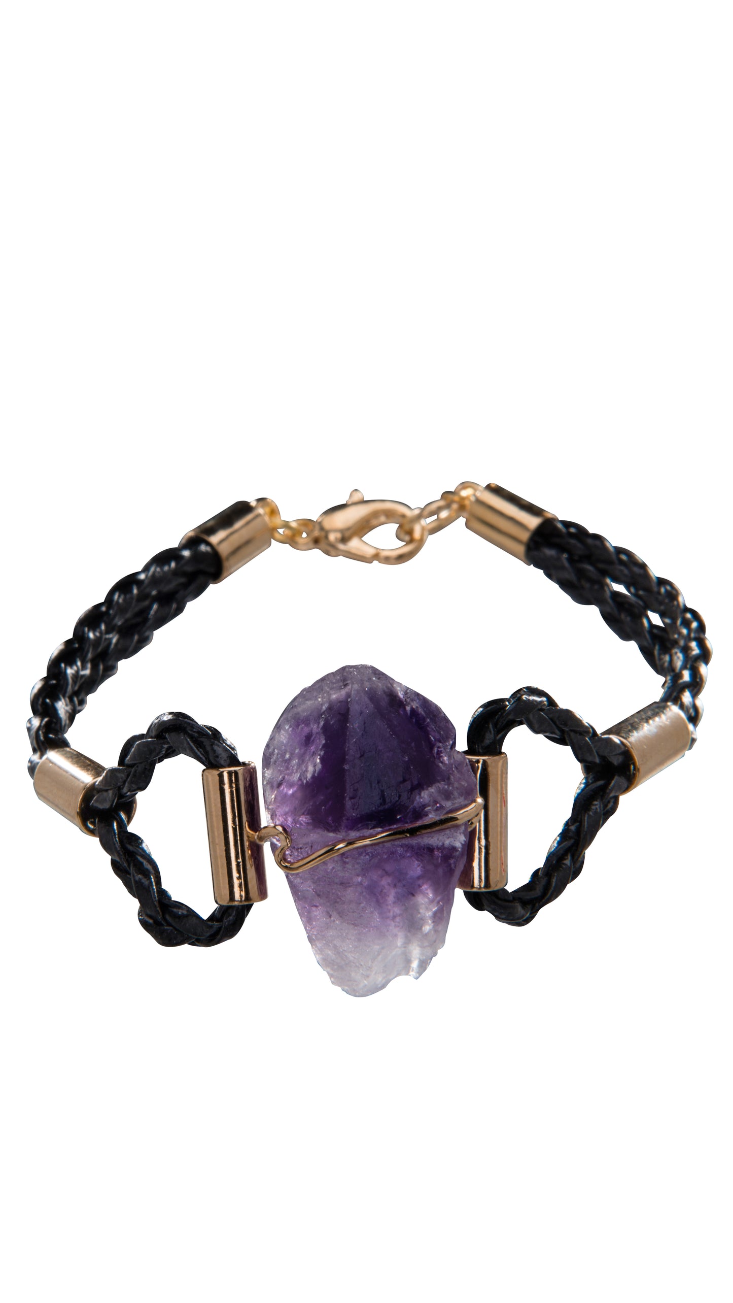 Couro Trançado com Cano e Pontas Naturais